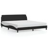 vidaXL Bed Frame "Dover" Black and White 180x200 cm King Faux Leather