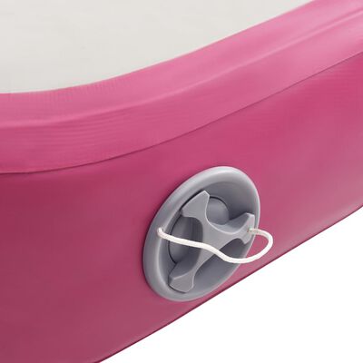 vidaXL Inflatable Gymnastics Mat with Pump 60x100x10 cm PVC Pink