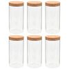 vidaXL Storage Glass Jars with Cork Lid 6 pcs 1100 ml