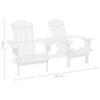 vidaXL Garden Adirondack Chair Solid Fir Wood White