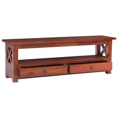 vidaXL TV Cabinet Brown 120x30x40 cm Solid Mahogany Wood