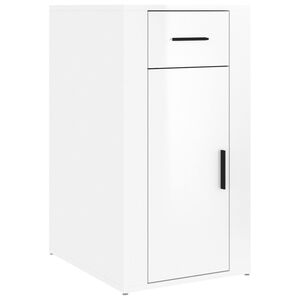 vidaXL Desk Cabinet High Gloss White 40x49x75 cm Engineered Wood