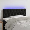 vidaXL LED Headboard Black 100 cm Velvet