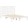 vidaXL Bed Frame without Mattress White 135x190 cm Solid Wood