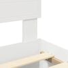 vidaXL Bed Frame with Headboard White 150 x 200 cm Engineered Wood