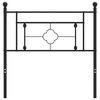 vidaXL Metal Headboard Black 90 cm
