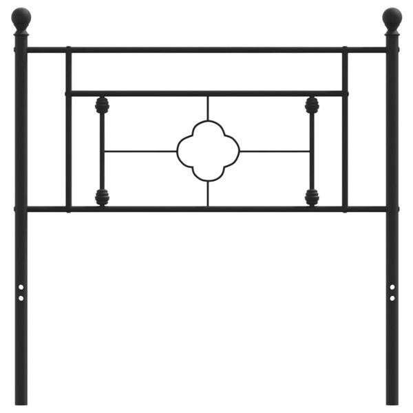 vidaXL Metal Headboard Black 90 cm