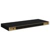 vidaXL Floating Wall Shelf High Gloss Black 60x23.5x3.8 cm MDF