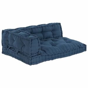 vidaXL Pallet Sofa Cushion 3 pcs Fabric Indigo 120 x 80 x 38 cm