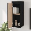 vidaXL Wall Cabinets 2 pcs Black 30x30x80 cm Solid Wood Pine