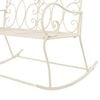 vidaXL Garden Bench 104 cm Iron Antique White