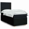 vidaXL Box Spring Bed with Mattress Black King Single Fabric