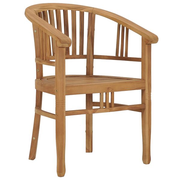 vidaXL Garden Chairs 2 pcs Solid Teak Wood