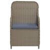 vidaXL 7 Piece Garden Dining Set with Cushions Brown