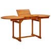 vidaXL Garden Table | Natural wood | Solid Acacia wood | Medium | Extendable
