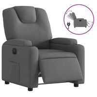vidaXL Electric Recliner Chair Dark Grey Fabric