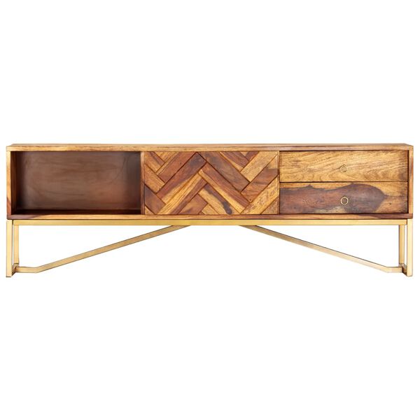 vidaXL TV Cabinet 140x30x45 cm Solid Acacia Wood