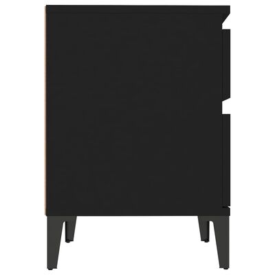 vidaXL Bedside Cabinets 2 pcs Black 40x35x50 cm