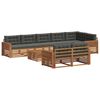 vidaXL Outdoor Sofa Set 9 pcs Natural and Anthracite