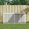 vidaXL Chicken Cage with Roof Light Grey 203x98x90 cm Galvanised Steel