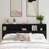 vidaXL Headboard Cabinet Black Oak 200 x 19 x 103.5 cm Engineered Wood
