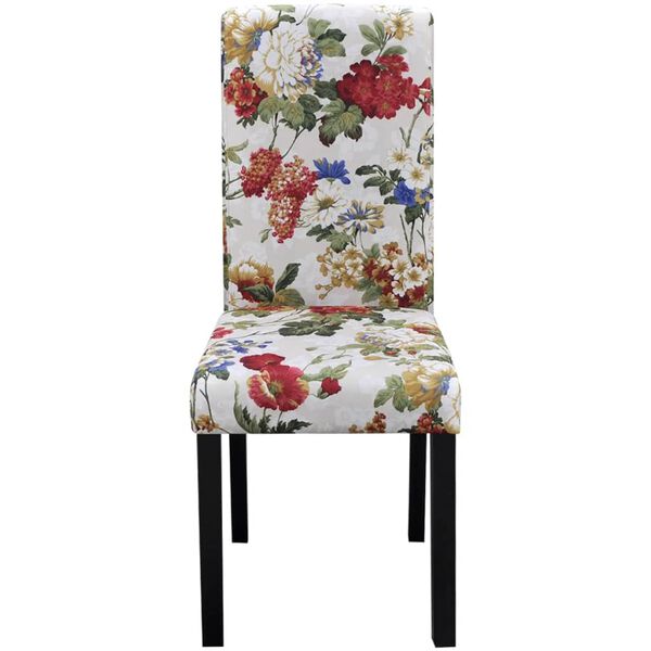 vidaXL Dining Chairs 6 pcs Multicolour Fabric