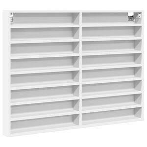 vidaXL Vitrine Cabinet White 100x8.5x75 cm Engineered Wood