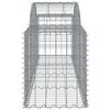 vidaXL Arched Gabion Baskets 5 pcs 200x50x60/80 cm Galvanised Iron