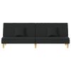 vidaXL Sofa Bed Black Fabric