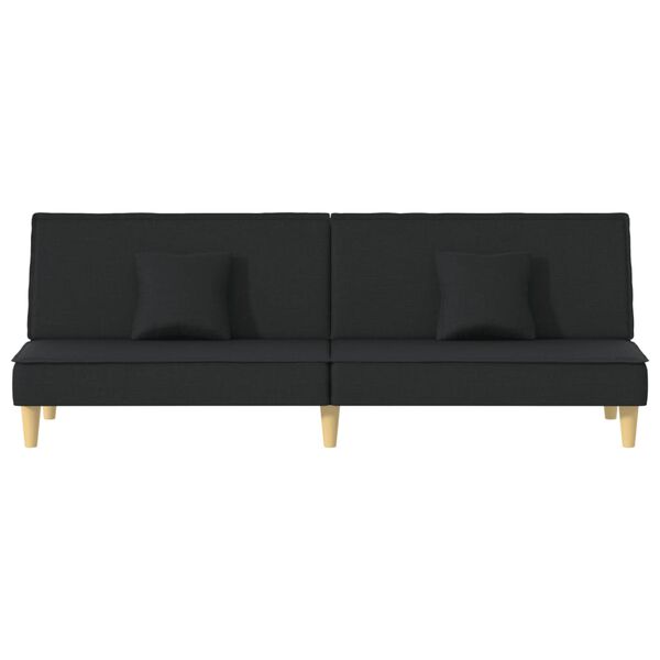vidaXL Sofa Bed Black Fabric