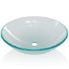 vidaXL Basin Tempered Glass 42 cm Frosted