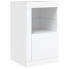 vidaXL Side Cabinets with LED Lights 2 pcs White Engineered Wood