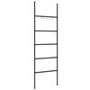 vidaXL Towel Rack | Black | Iron | Hooks | Towel Rack | Rectangular | Modern