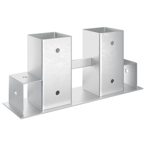vidaXL Firewood Stack Aid 12 pcs Silver 34 x 10 x 15 cm Steel