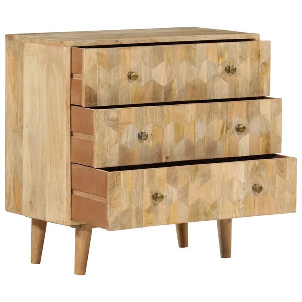 vidaXL Drawer Cabinet 70x35x70 cm Solid Wood Mango