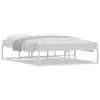 vidaXL Bed Frame without Mattress White 137x187 cm Double Metal