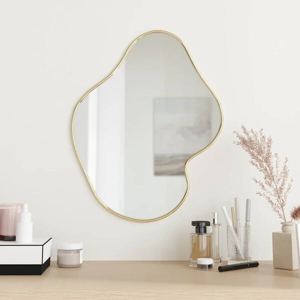 vidaXL Wall Mirror Gold 50x40 cm