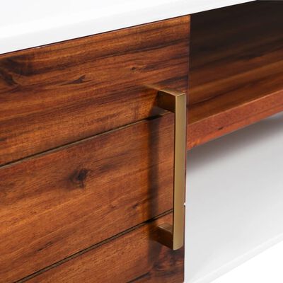 vidaXL TV Cabinet Solid Acacia Wood 120x35x45 cm