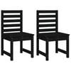 vidaXL 4 Piece Garden Dining Set Black Solid Wood Pine