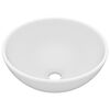 vidaXL Luxury Bathroom Basin Round Matt White 32.5x14 cm Ceramic