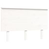 vidaXL Bed Frame without Mattress White Double Solid Wood