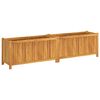 vidaXL Garden Planter with Liner 199x38.5x50 cm Solid Wood Acacia