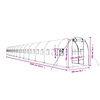 vidaXL Greenhouse with Steel Frame White 48m² 24x2x2 m