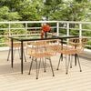 vidaXL 5 Piece Garden Dining Set Poly Rattan