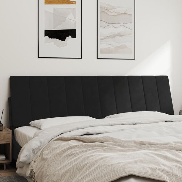 vidaXL Headboard Cushion "Hanko" Black 180 cm Velvet