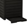 vidaXL Outdoor Garbage Bin Black 41x41x86 cm Polypropylene