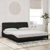 vidaXL Bed Frame without Mattress Black 180x200 cm Velvet