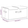 vidaXL Storage Boxes 2 pcs Fabric 50x30x25 cm Cream