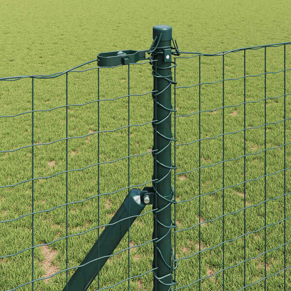 vidaXL Fence Post Other 52 pcs Green 3.2 x 3.2 x 170 cm Steel