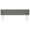 vidaXL Headboard with Ears Dark Grey 163 cm Fabric